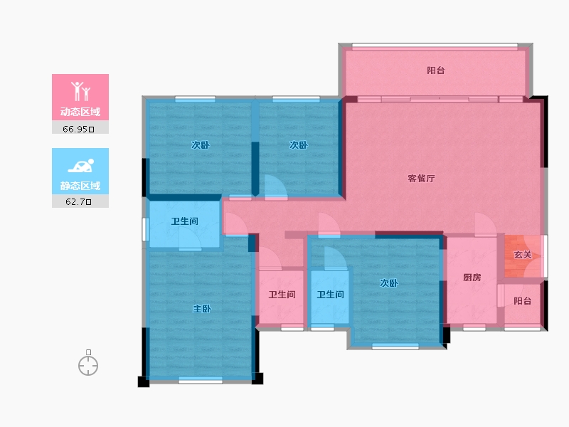 四川省-成都市-凤凰1号栖云湖-115.37-户型库-动静分区