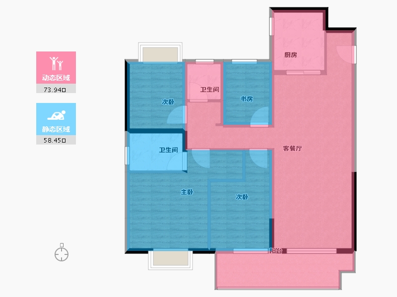 江苏省-常州市-新城湖悦郎隽-120.01-户型库-动静分区