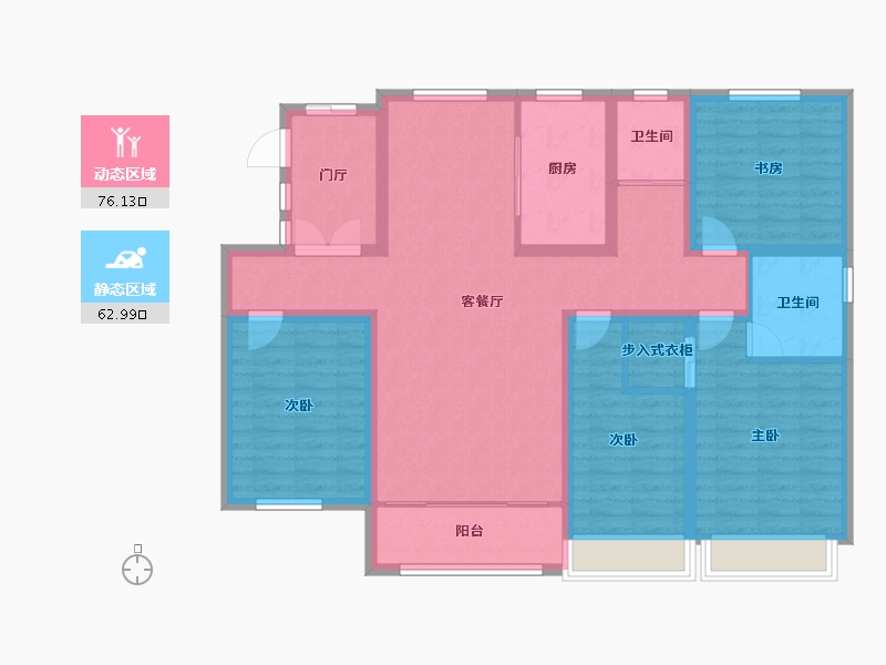 山东省-东营市-海通桂园-124.66-户型库-动静分区