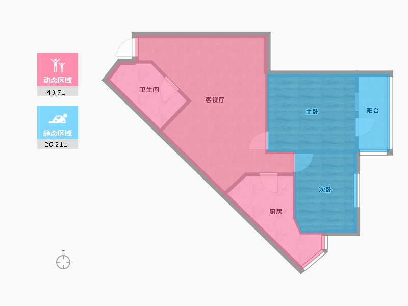 北京-北京市-芳草苑-60.44-户型库-动静分区