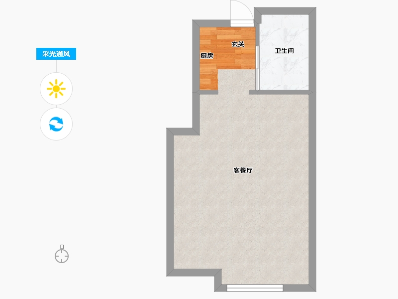 浙江省-宁波市-荣安西溪里-36.38-户型库-采光通风