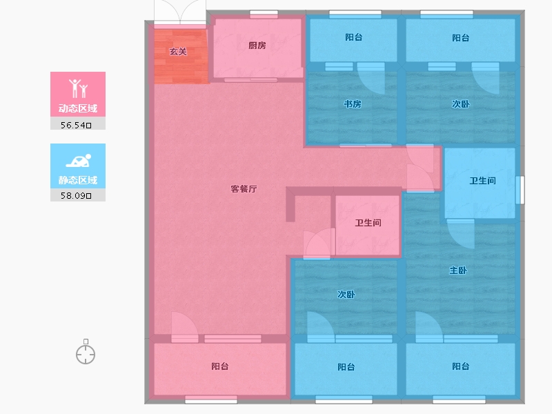 黑龙江省-哈尔滨市-凯利汽车欢乐广场-101.00-户型库-动静分区