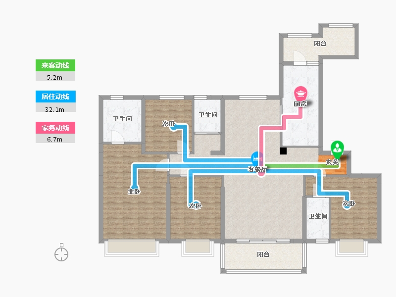 浙江省-宁波市-碧桂园天玺湾-152.05-户型库-动静线