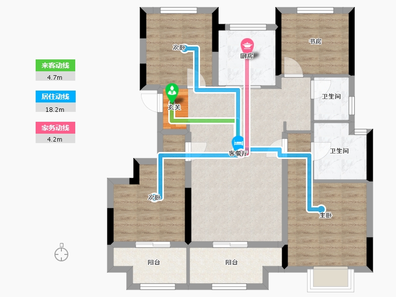 浙江省-宁波市-湖成大境-93.14-户型库-动静线