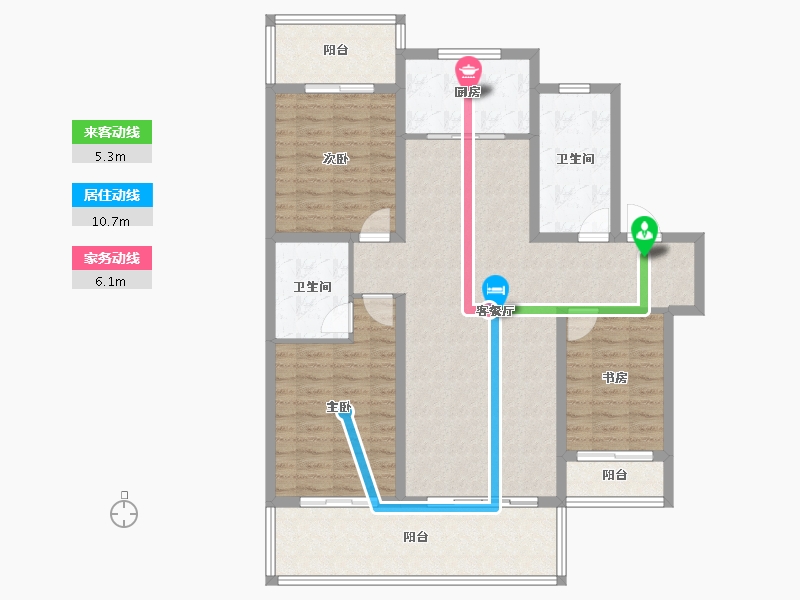 辽宁省-盘锦市-公园里-120.05-户型库-动静线