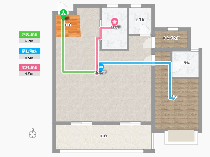 安徽省-合肥市-城建琥珀东华府-88.67-户型库-动静线