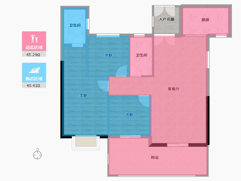 贵州省-黔东南苗族侗族自治州-公园一号-100.55-户型库-动静分区