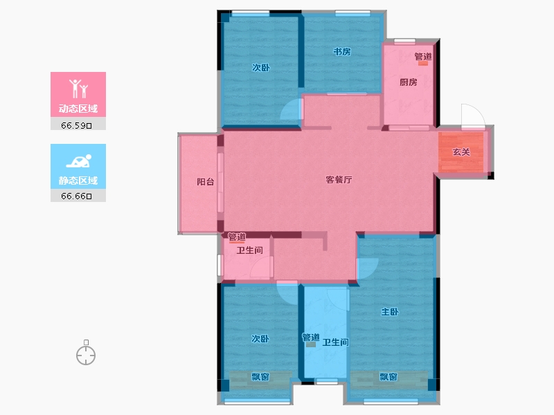 河南省-郑州市-万科城-120.00-户型库-动静分区