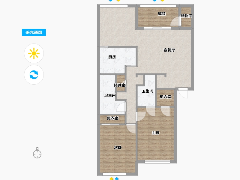 Florida-Orange-Lakeside Villas-89.20-户型库-采光通风