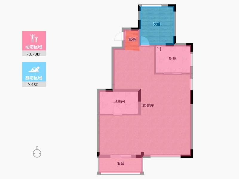 安徽省-合肥市-融创望海潮-80.34-户型库-动静分区