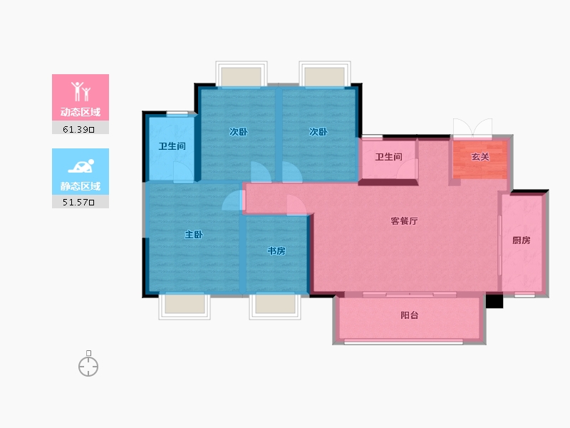 四川省-成都市-新城金樾府邸-101.68-户型库-动静分区