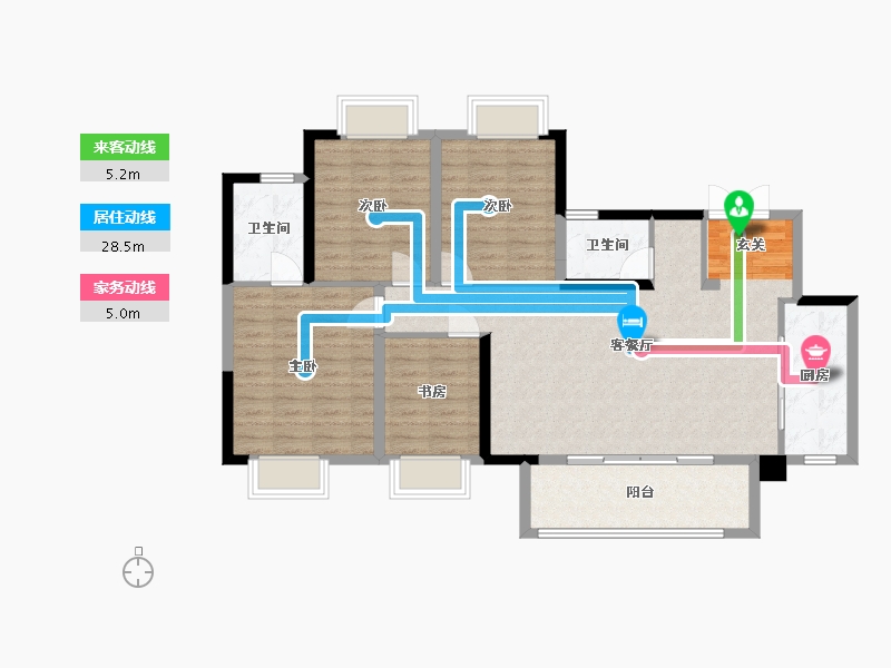 四川省-成都市-新城金樾府邸-101.68-户型库-动静线