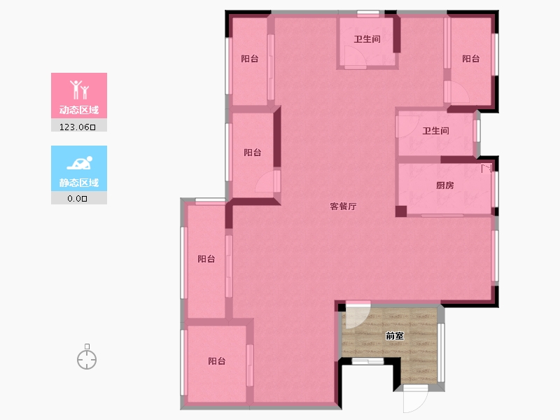 浙江省-温州市-碧桂园天麓府-119.01-户型库-动静分区