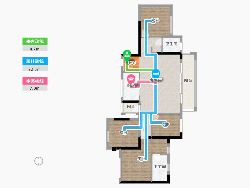 四川省-成都市-花样年江山-94.08-户型库-动静线