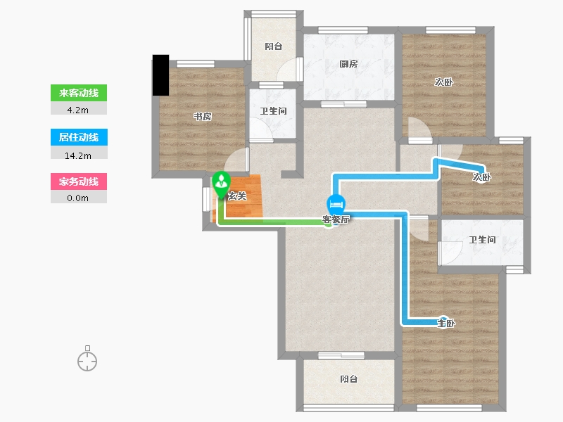 四川省-成都市-保利堂悦府-97.68-户型库-动静线