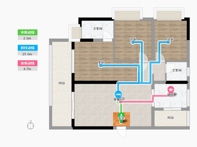 四川省-成都市-东山府锦-92.96-户型库-动静线