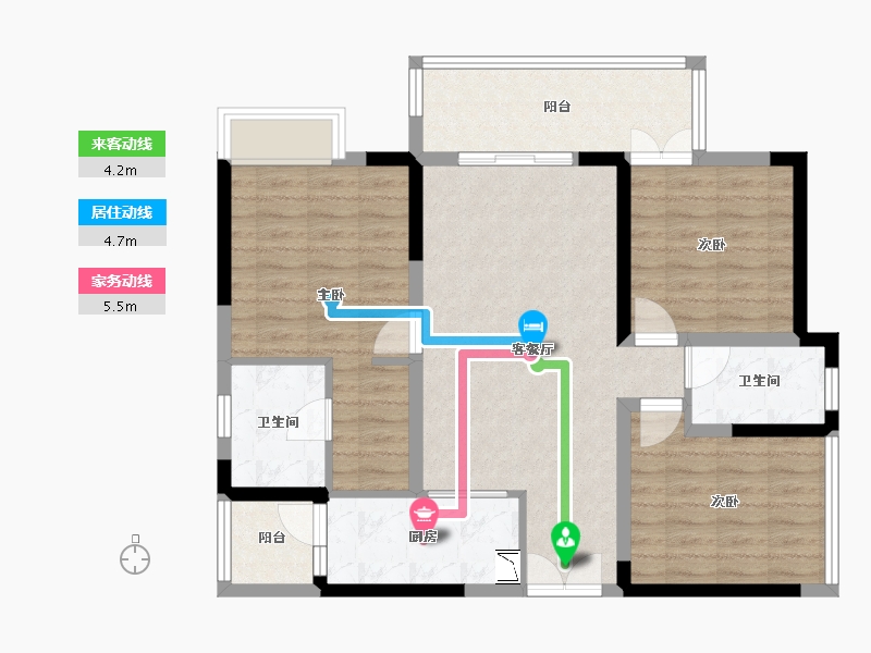 四川省-成都市-川发天府上城-88.58-户型库-动静线