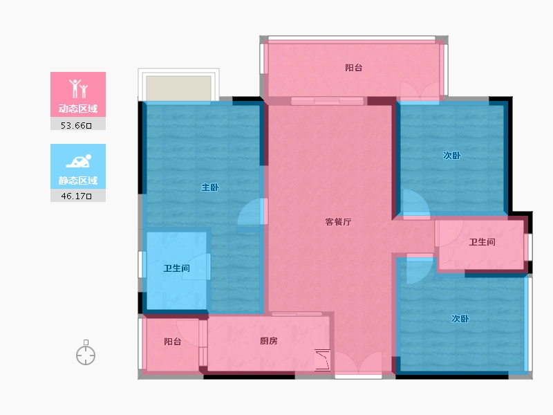 四川省-成都市-川发天府上城-88.58-户型库-动静分区