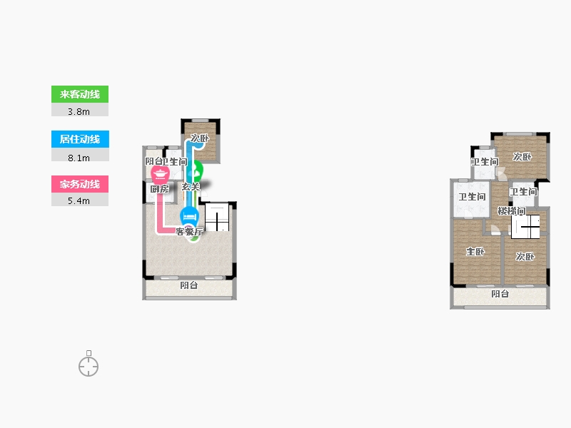 四川省-成都市-龙湖金地商置�Z宸世家-163.00-户型库-动静线