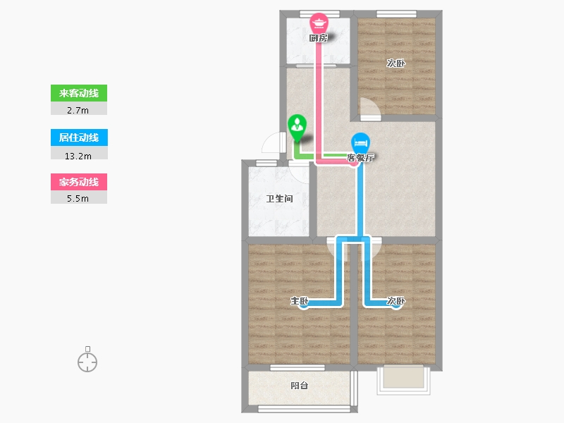 山东省-威海市-温阳花园-74.00-户型库-动静线