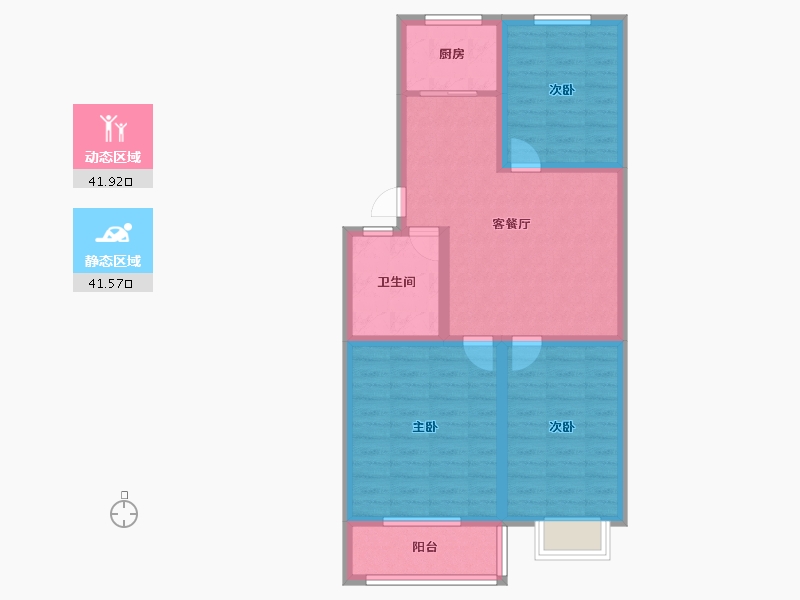 山东省-威海市-温阳花园-74.00-户型库-动静分区