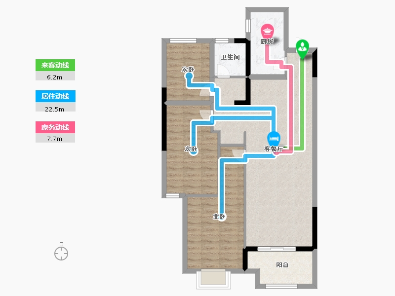 浙江省-嘉兴市-中南·泓悦府-89.00-户型库-动静线