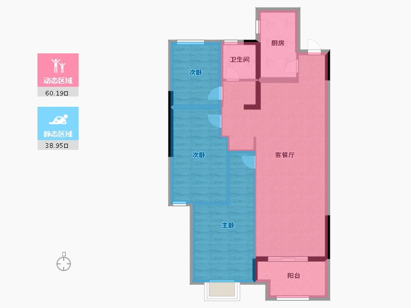 浙江省-嘉兴市-中南·泓悦府-89.00-户型库-动静分区