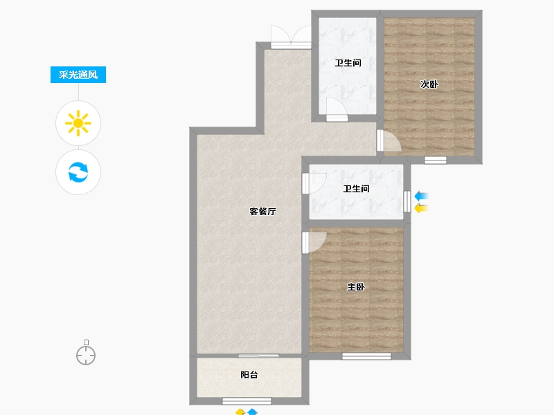 山东省-青岛市-新城・海韵名邦-83.01-户型库-采光通风