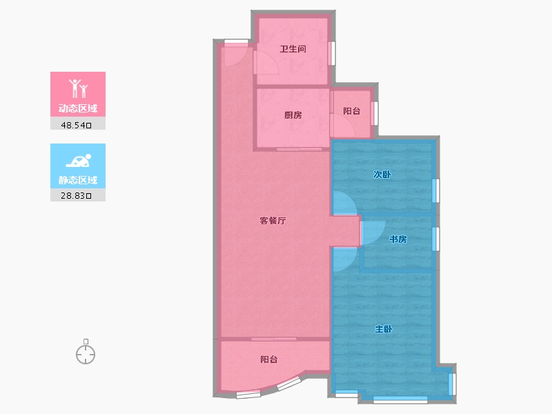 广东省-广州市-旭景家园-70.07-户型库-动静分区