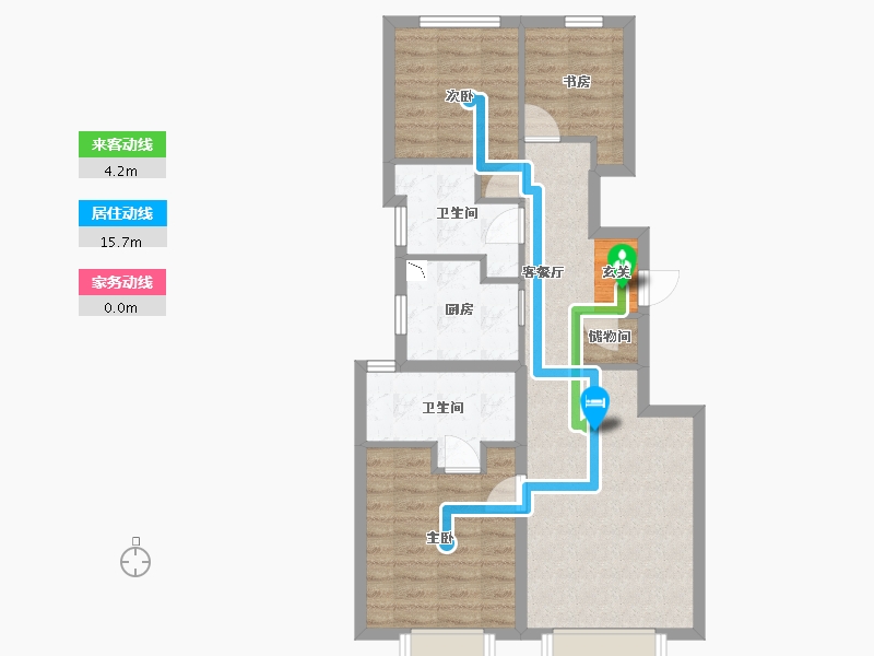 北京-北京市-远洋・五里春秋-71.81-户型库-动静线