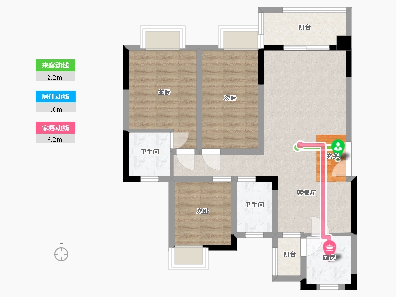 重庆-重庆市-建工半山郡-78.85-户型库-动静线