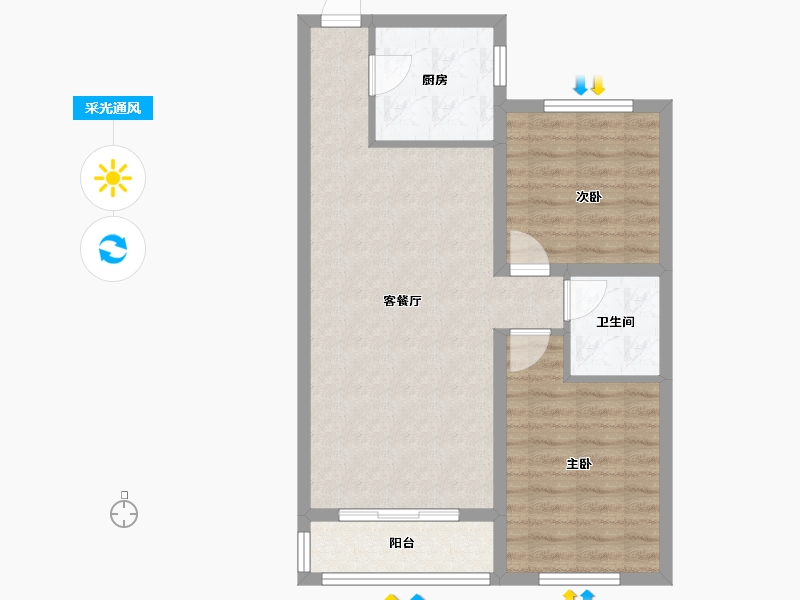 河北省-秦皇岛市-铂悦山-66.91-户型库-采光通风