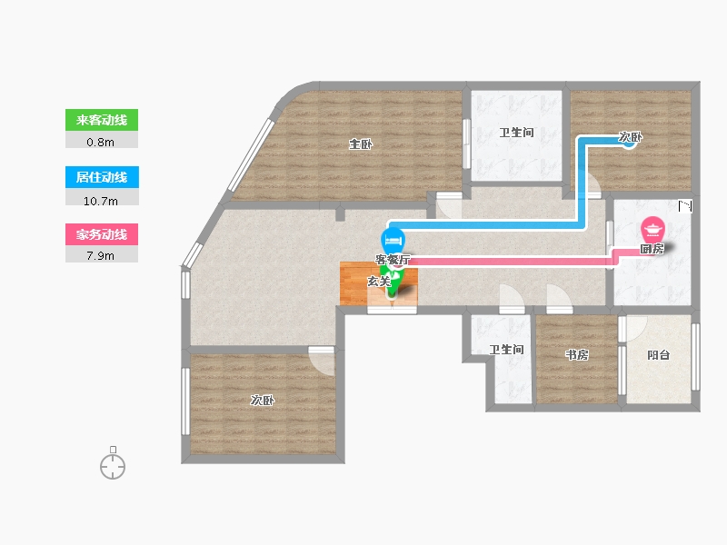 北京-北京市-西钓鱼台・御玺-121.16-户型库-动静线