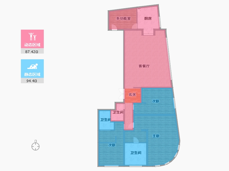 北京-北京市-西钓鱼台・御玺-164.38-户型库-动静分区