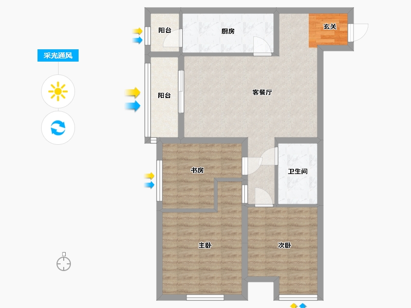 河北省-保定市-名流家和-80.00-户型库-采光通风