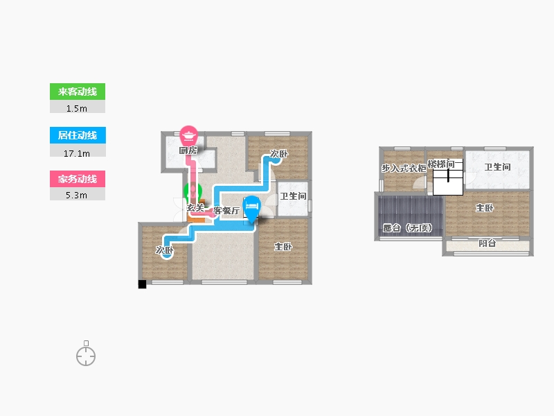 北京-北京市-北京城建・宽院・国誉府-132.10-户型库-动静线