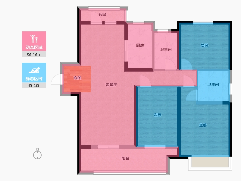 山东省-菏泽市-翡翠公园-98.99-户型库-动静分区