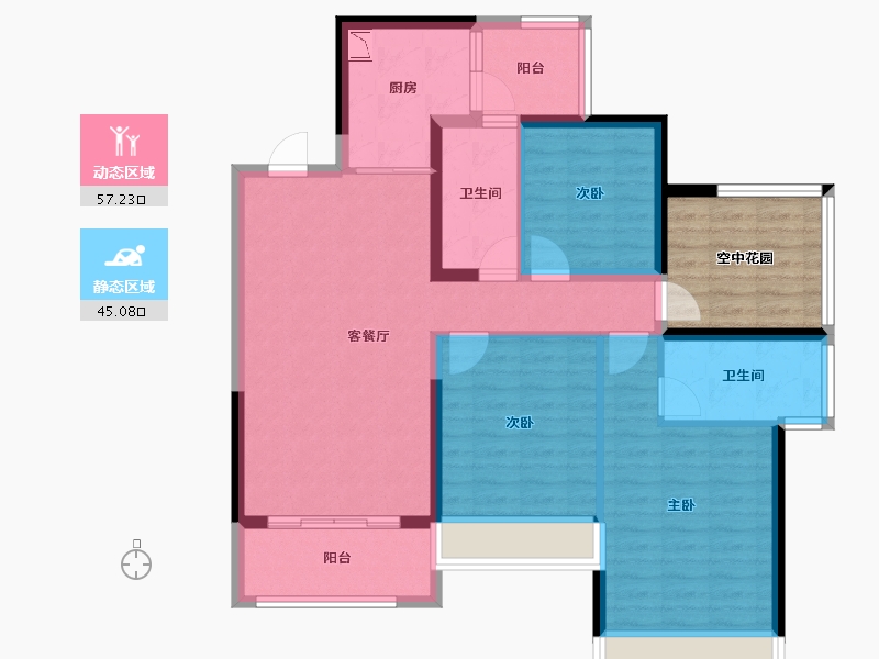 广西壮族自治区-来宾市-地王华府-99.56-户型库-动静分区