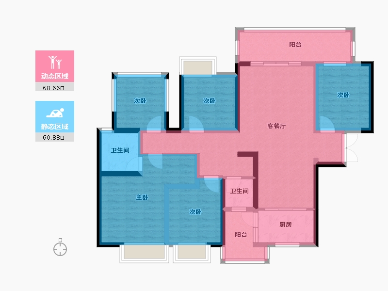 广西壮族自治区-南宁市-路桥壮美山湖-113.98-户型库-动静分区