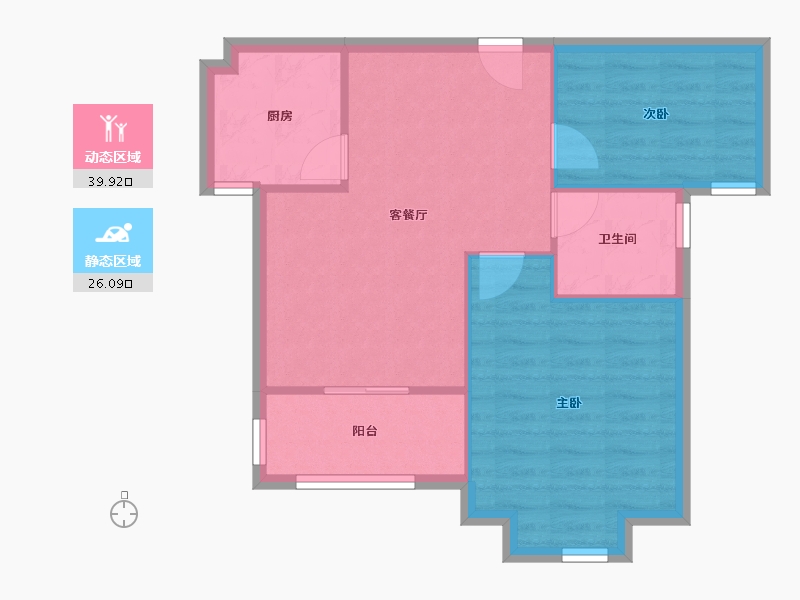 江苏省-苏州市-锦邻缘-59.86-户型库-动静分区