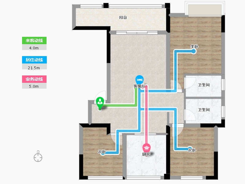 贵州省-遵义市-黔樾府-90.98-户型库-动静线