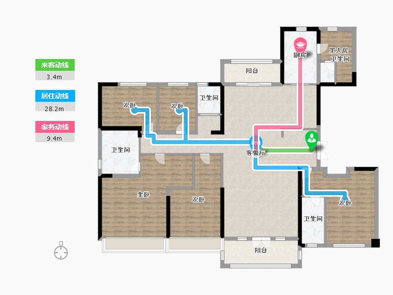 山东省-淄博市-碧桂园·翡翠世家-184.99-户型库-动静线