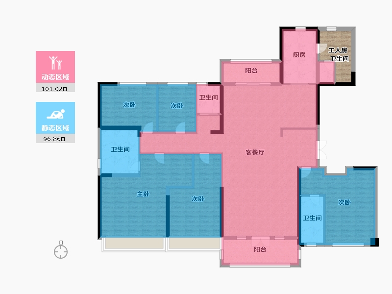 山东省-淄博市-碧桂园·翡翠世家-184.99-户型库-动静分区