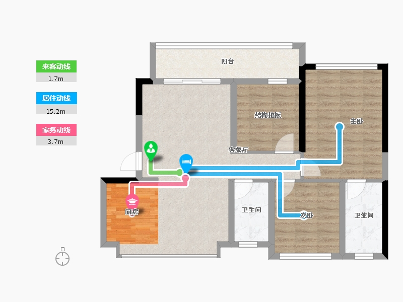 广西壮族自治区-桂林市-花样年麓湖国际社区-82.16-户型库-动静线