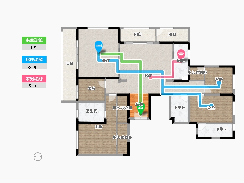 四川省-成都市-西派玺樾-184.69-户型库-动静线