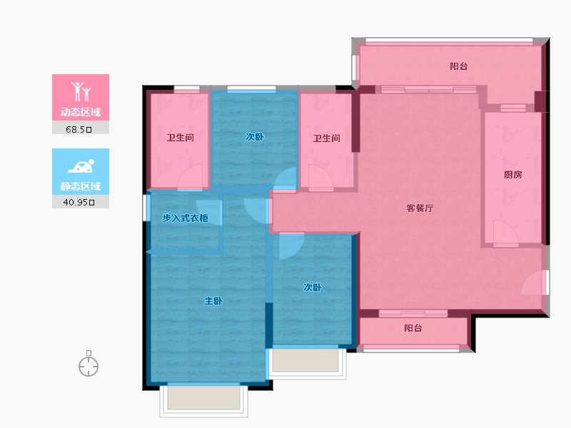 海南省-海口市-恒大美丽沙-98.09-户型库-动静分区