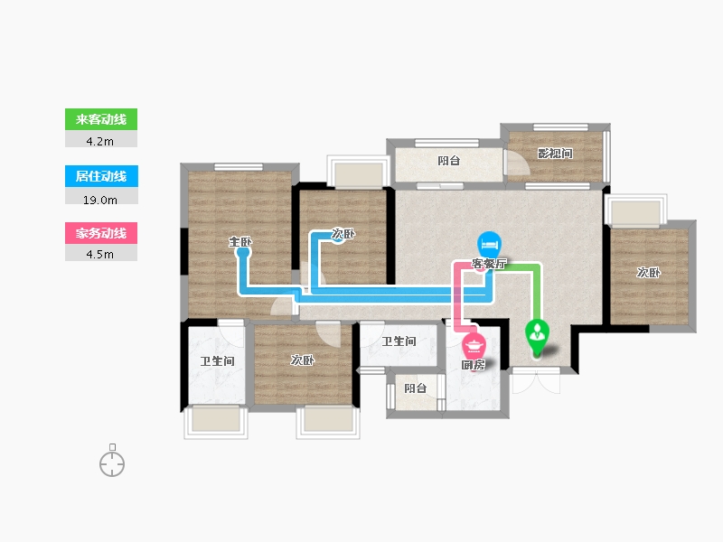 四川省-南充市-蓝光雍锦半岛-96.31-户型库-动静线