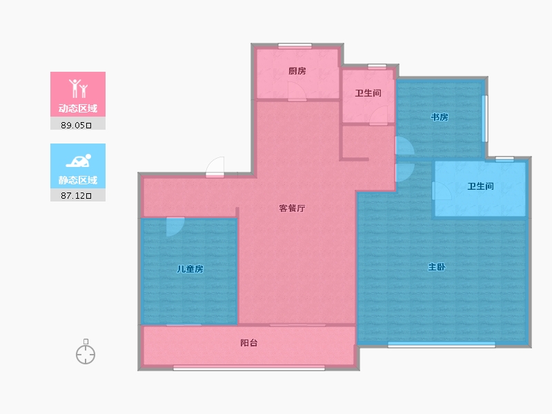 江苏省-南京市-熙悦-164.08-户型库-动静分区