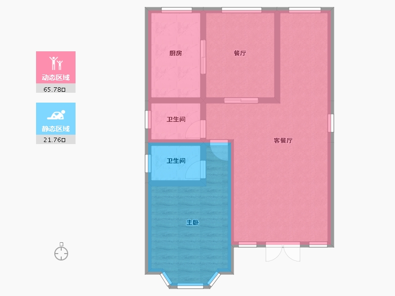 海南省-东方市-八所镇建设南路-78.17-户型库-动静分区