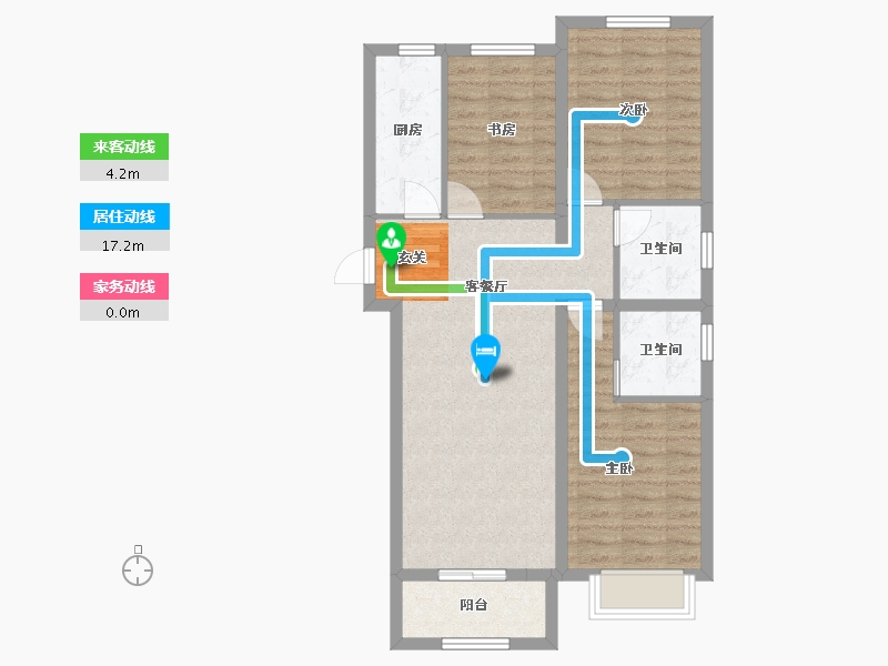 河北省-廊坊市-天园小区三期-78.99-户型库-动静线